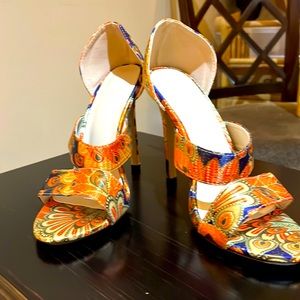 High Heel Peacock Shoes